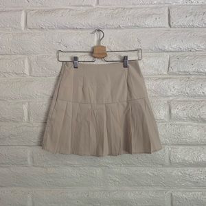 Beige Pleaded Skirt